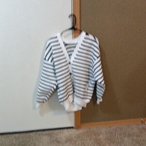 Striped Black and White Cardigan